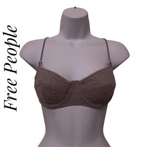 Free People 34D Lace Bralette Bra Underwire